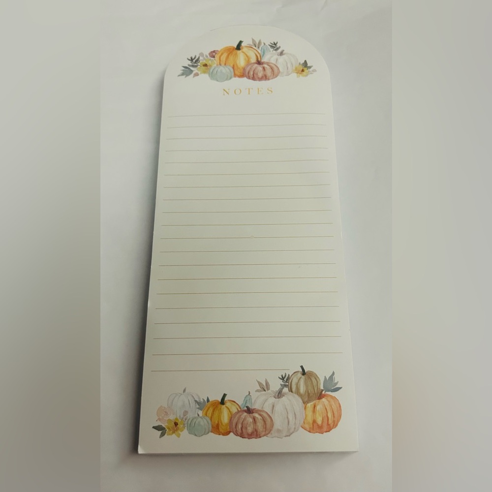 New Lined Long "Notes" Pad Pumpkins Top and Bottom Eccolo Ltd made in Vietnam